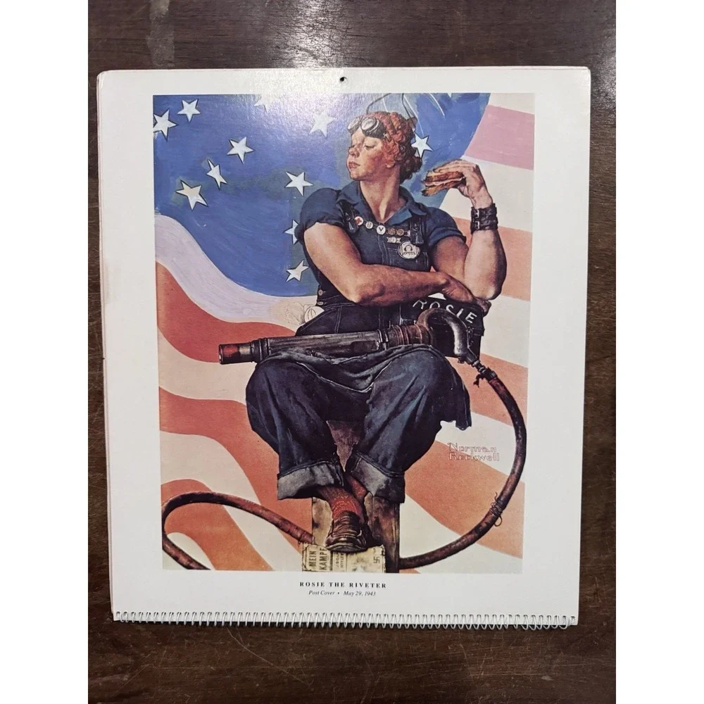 1982 Norman Rockwell Calendar Unused No Writing Collectible Artistic Vintage Art